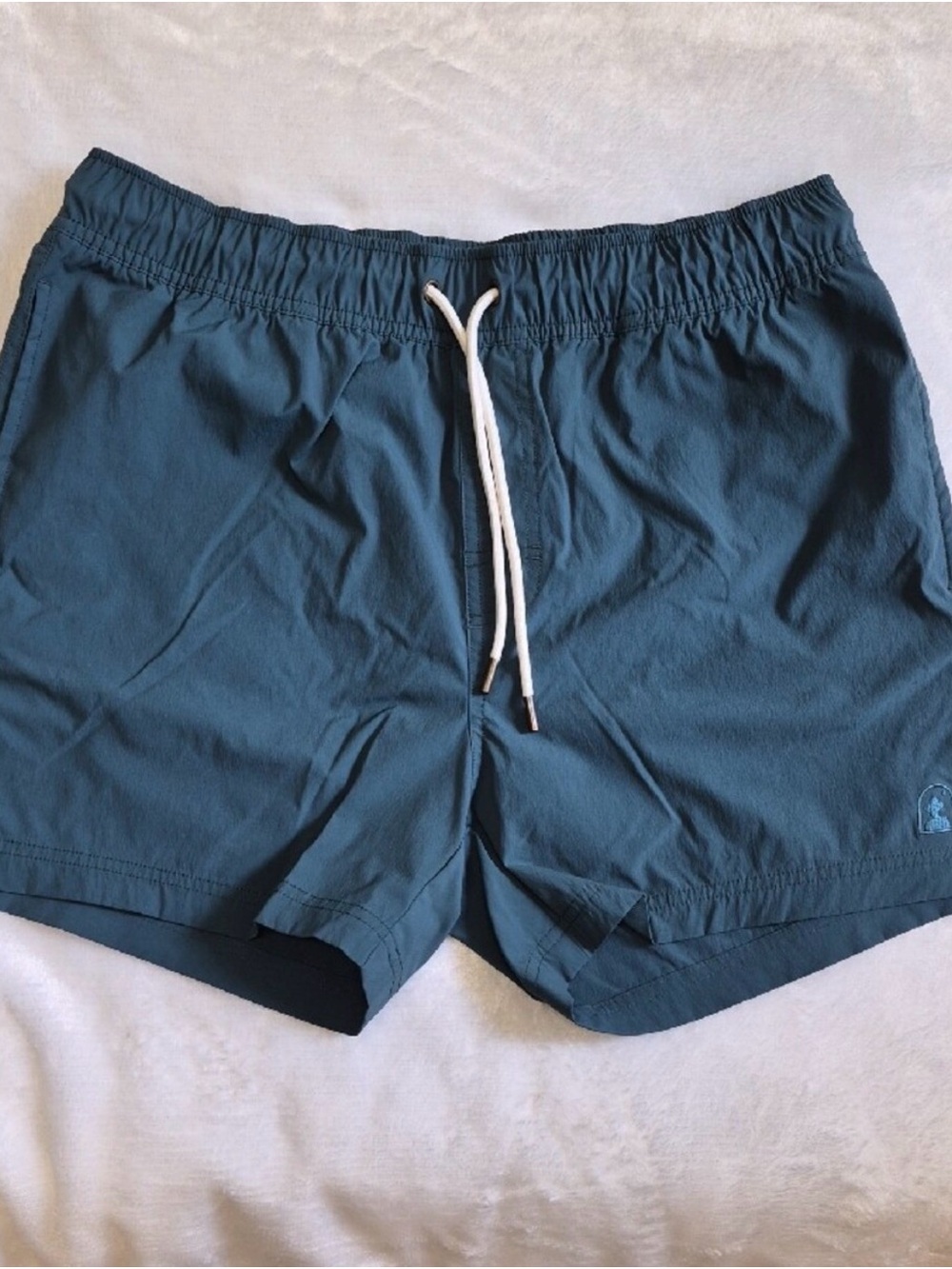 Dandy Del Mar Teal Riviera Swim Trunks Shorts with Drawstring